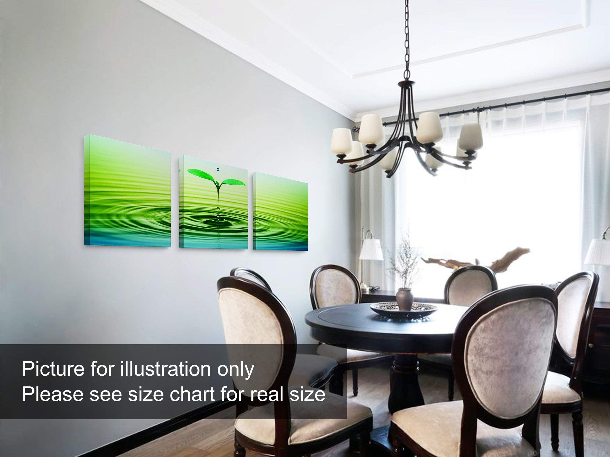 Amazon.co.jp: Niwo ART-3パネルF、フラワーコンボキャンバスウォール